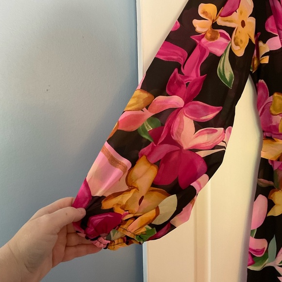 Baltic Born Katinka Wrap Maxi Dress Black Multi Floral Size S NWT Party Wedding - Picture 6 of 16